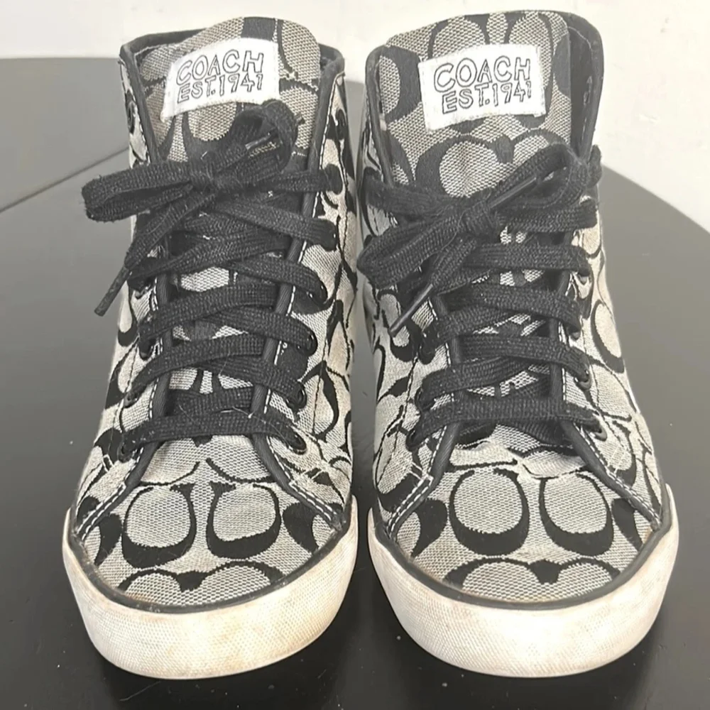 Coach Poppy Pepper Chan High-Top Sneakers Sz 8 - Picture 5 of 11